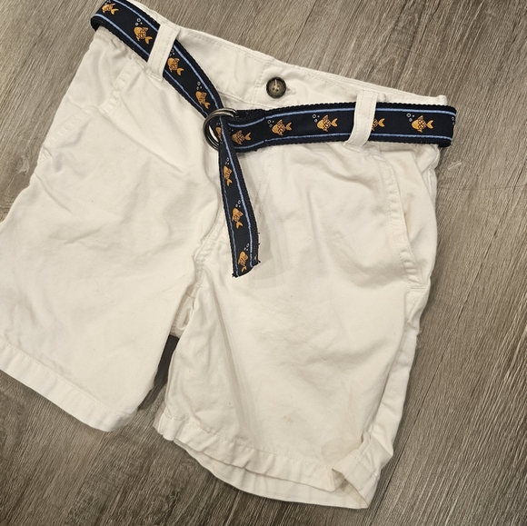 Janie and Jack White Shorts with Navy Belt - Picture 3 of 5